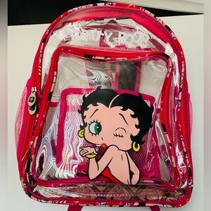 Betty boop clear pink backpack
